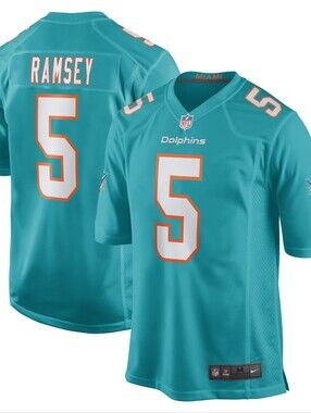BRAND NEW NFL Miami Dolphins Teal Ramsey #5 Football Jersey